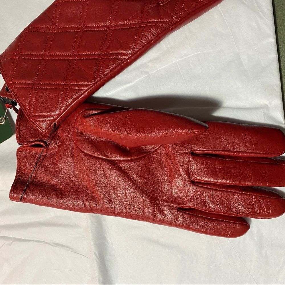 🔥NWT Roots genuine leather gloves Sz 8 , luxury quality, very warm
